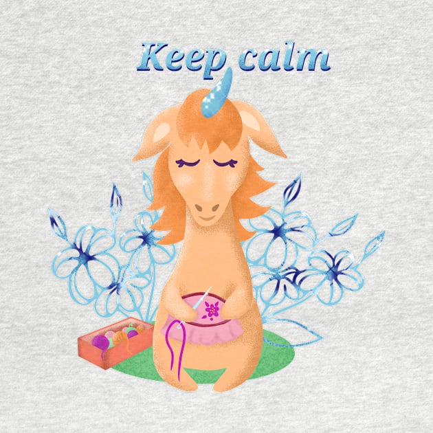 Unicorn keep calm by maryglu